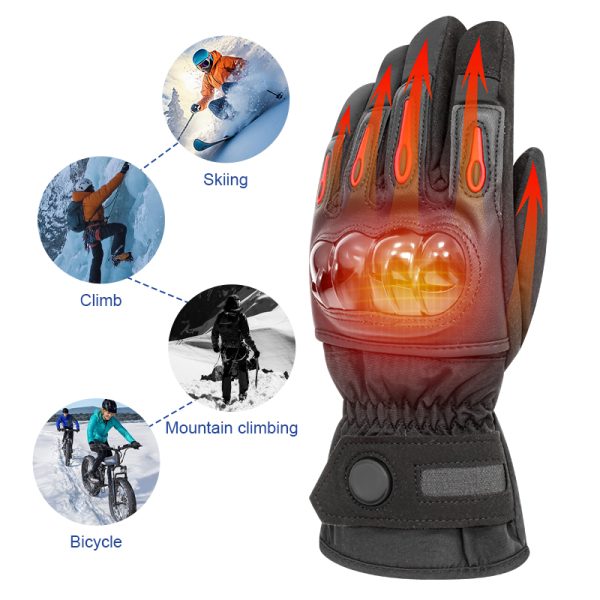 mens heated ski gloves